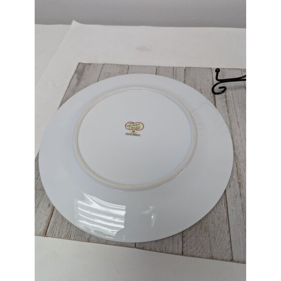 Vintage Valmont Royal Wheat Platinum Trim Set of 2 Dinner Plates 10 1/4" - Picture 6 of 6